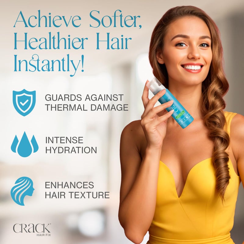 Crack HAIR FIX Mist Spray - Moisturizes & Protects Hair From Dryness & Thermal Damage, Improves Texture - 6 oz, 2 Pack - Image 3